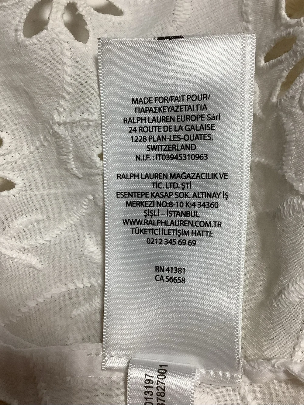 Lauren Ralph Lauren White Lace Eyelet Embroidered Open-Front Jacket Size PM